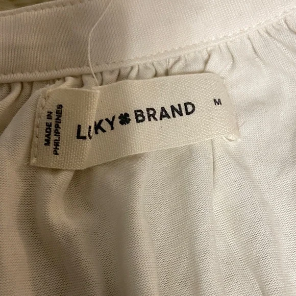 Lucky Brand Cream V-Neck Blouse - Picture 2 of 3